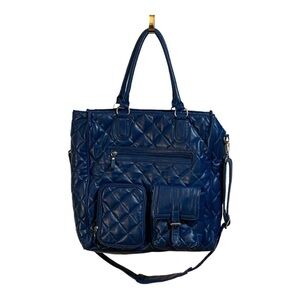 Bueno Navy Quilted Tote Bag